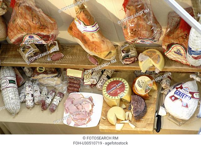 Italian hams and cheeses at the Speciality & Fine Food Fair 2008 at Olympia