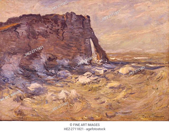 Cliff and Porte d'Aval by Stormy Weather, 1883. Creator: Monet, Claude (1840-1926)