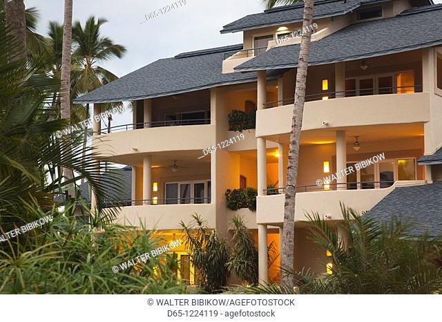 Dominican Republic, Samana Peninsula, Las Terrenas, Playa Las Terrenas beach, Hotel Alisei detail