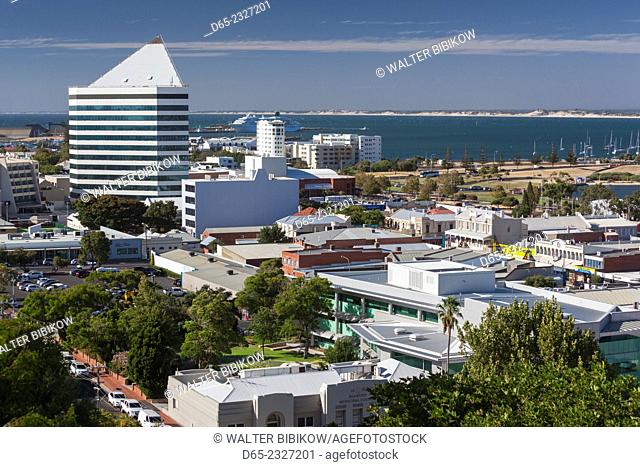 Australia, Western Australia, Bunbury, elevated town view from Boulters Heights