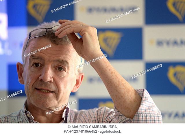 CEO of Irish discount airline company Ryanair, Michael O'Leary, speaks at a press conference in Berlin,  Germany, 09 June 2016