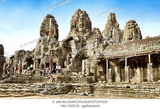 Angkor Temple Complex - Bayon Temple in the Angkor Thom Area, Cambodia, Asia