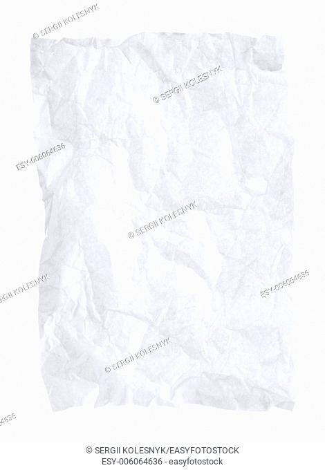 Crumpled paper isolated on a white background