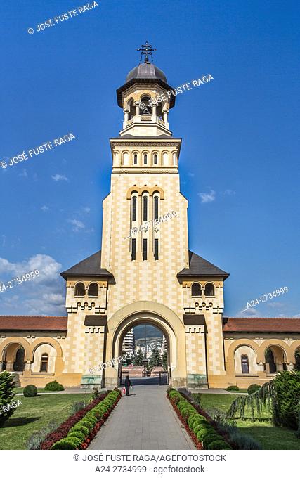 Romania, Alba Julia City, Alba Julia Citadel, entrance tower to Reintregirii Neamului Cathedral