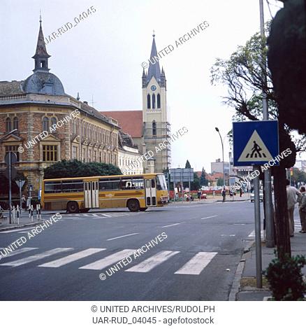 Besichtigung der Kirche von Keszthely, Ungarn 1984. Visitation of the church of Keszthely, Hungary 1984