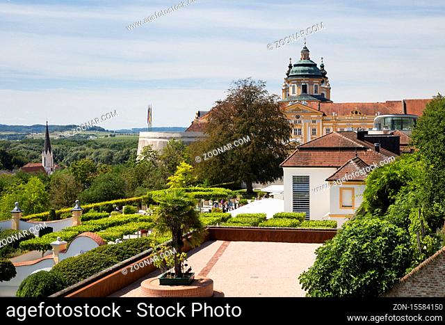Benediktinerabtei Stift Melk, UNESCO-Weltkulturerbestätte, Melk, Wachau, Niederoesterreich, Oesterreich, Europa