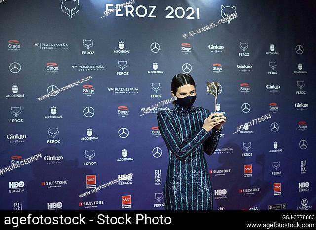 Loreto Mauleon attends Feroz Awards 2021 - Winners Photocall at Coliseum Theatre on March 2, 2021 in Madrid, Spain