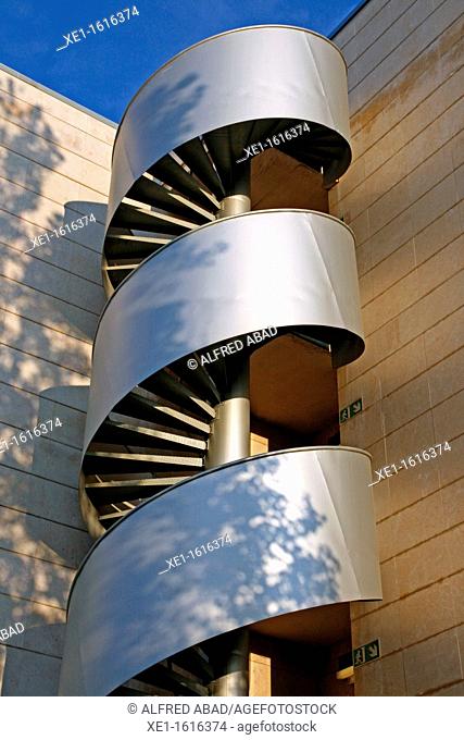 spiral staircase, hotel Novotel, Cornella de Llobregat, Catalonia, Spain