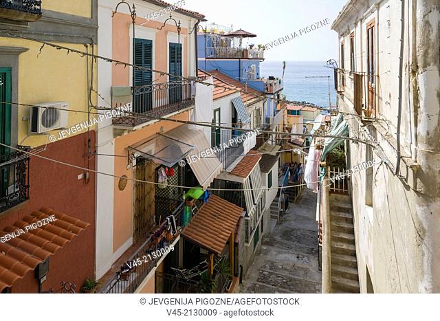 Hilside street, Pizzo or Pizzo Calabro, Vibo Valentia, Calabria, Southern Italy, Italy