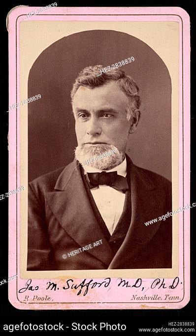 Portrait of James Merrill Safford (1822-1907), 1870s. Creator: Rodney Poole