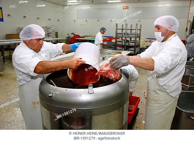 Processing of meat products, Llanquihue, southern Chile, South America