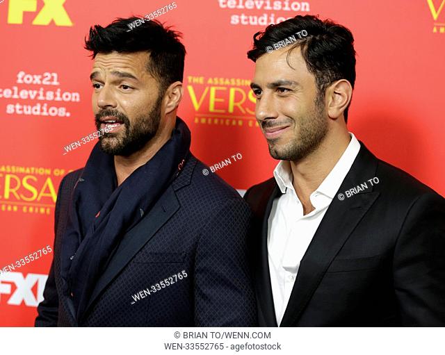 Celebrities attend FX’s ""The Assassination of Gianni Versace: American Crime Story"" Premiere at ArcLight Hollywood. Featuring: Ricky Martin