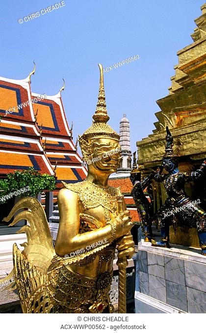 South East Asia, Thailand, Bangkok, Grand Palace, Wat Pra Keo, decrorative statuary