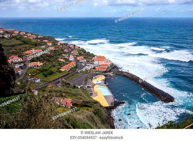 View of the Northern coastline of Madeira, Portugal