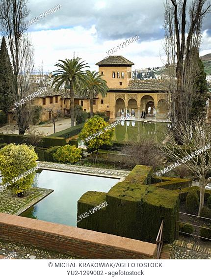 Partal in Alhambra complex in Granada, Spain