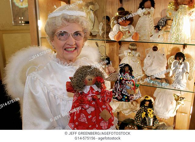 The Angel Museum. World's largest collection, guide Joyce Berg. Oprah Winfrey Black angels. Beloit. Wisconsin. USA