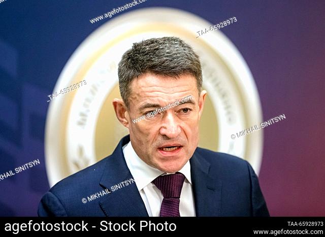 RUSSIA, MOSCOW - DECEMBER 20, 2023: Andrei Kaprin, general director at the National Medical Research Radiological Center of the Russian Healthcare Ministry