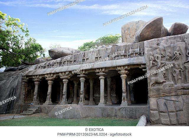 Ancient temple at Mahabalipuram, Kanchipuram District, Tamil Nadu, India