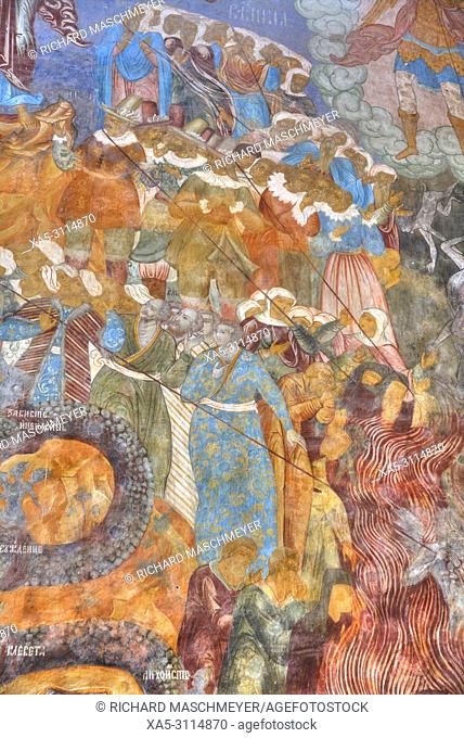Frescoes, Miracle Image of the Saviour Church, Kremlin, Rostov Veliky, Golden Ring, Yaroslavl, Russia