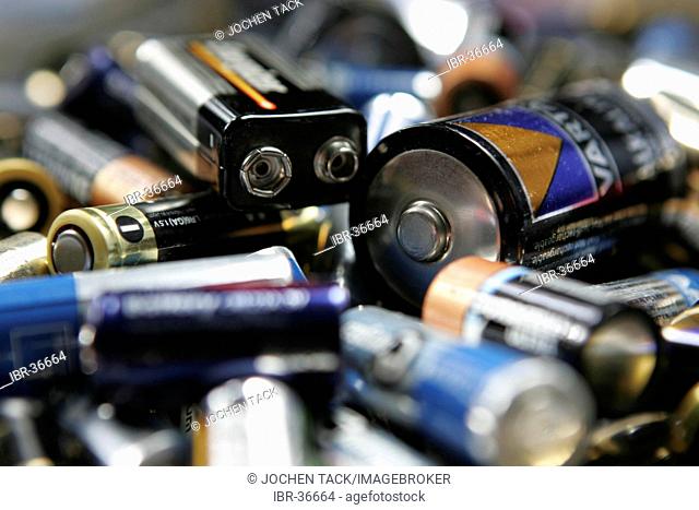 DEU, Germany: Used, empty batterys. Will be disposed in shops which sell those batterys