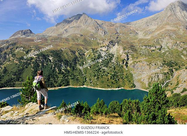 France, Savoie, Haute Maurienne valley, Aussois, the dam lake of Plan d'Amont