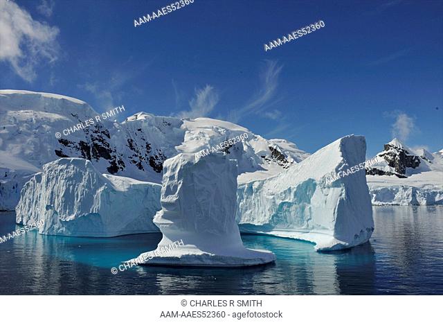 Sculpted Iceberg near Pleneau Island Antarctica