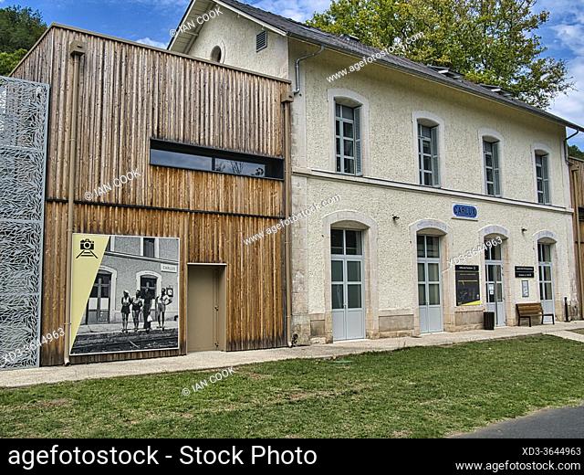 La Gare Robert Doisneau, a photography gallery in the former Carlux Railway Station, Dordogne Department, Nouvelle Aquitaine, France