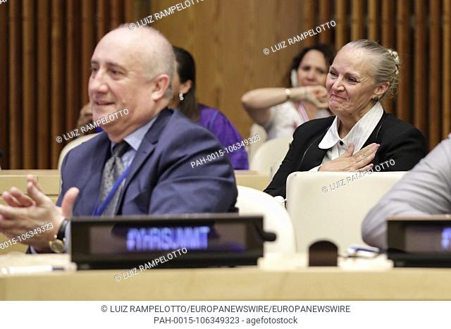 United Nations, New York, USA, July 06 2018 - Mary Shuttleworth Founder & President Youth for Human Rights International participated on the 15th Annual...
