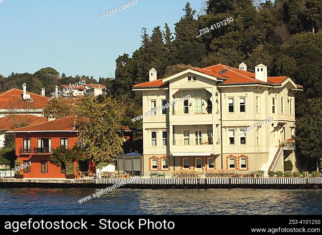 View of the traditional seaside residence or so-called waterside mansion of Haci Ahmet Arif Bey Yalisi in Kanlica village