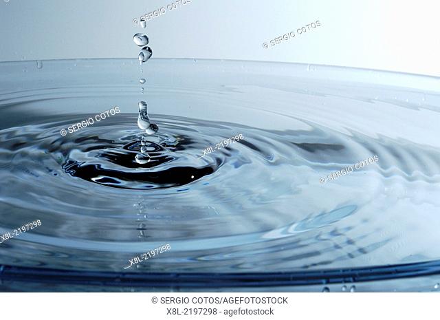Drop of water bursting