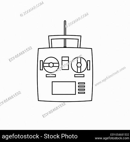 Remote control simple icon on white background. Thin line style vector illustration