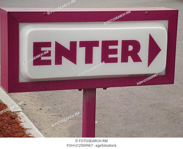 road sign, Enter Only
