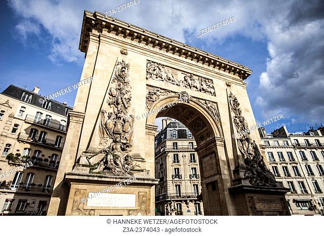 The Porte Saint-Denis is a Parisian monument located in the 10th arrondissement, at the site of one of the gates of the Wall of Charles V