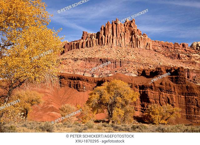 Rock formations at Capitol Reef National Park in Utah, United States of America, USA