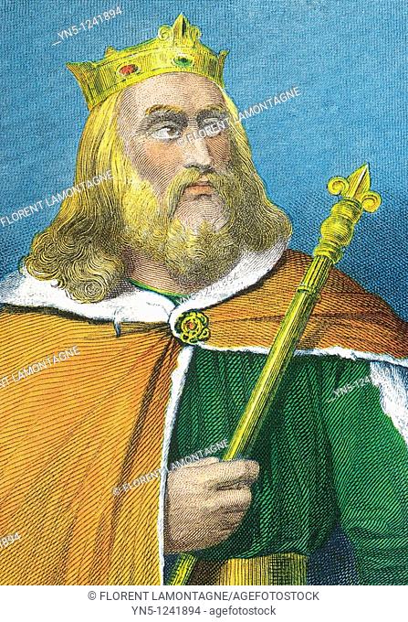 CLOTAIRE I 584-629  King merovingian of France and Neustria