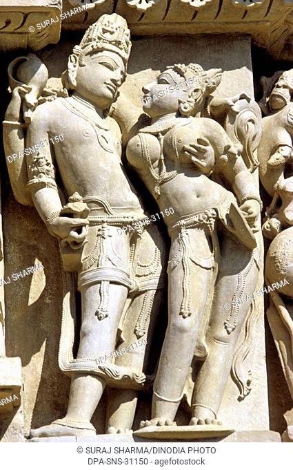 erotic statue in khajuraho ; madhya pradesh ; india