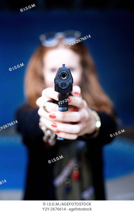 Girl with gun