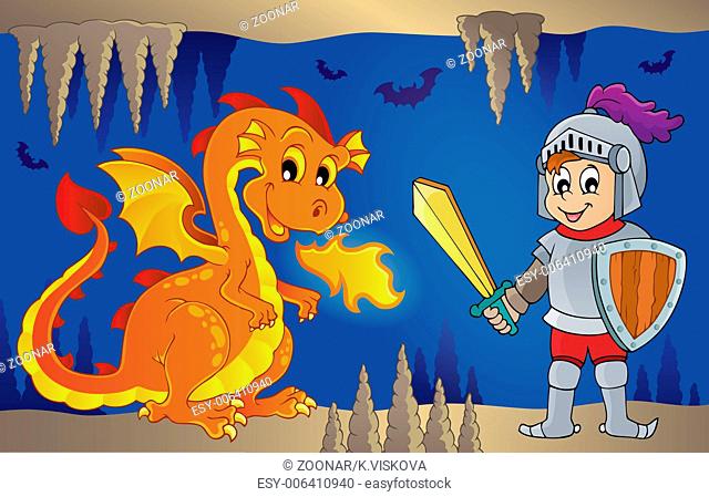 Fairy tale image with dragon 6 - picture illustration