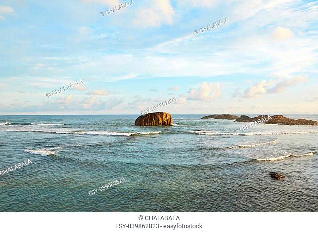 The popular tourist coast in Galle - Sri Lanka