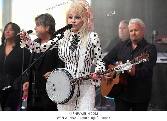 Dolly Parton performing live as part of NBC's Toyota Concert Series at Rockefeller Plaza Featuring: Dolly Parton Where: New York City, New York