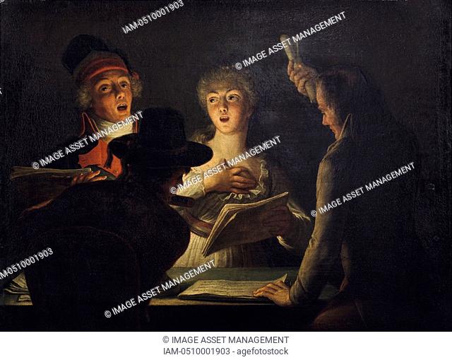 The Patriotic Singers'. Dominque Doncre 1743-1820 French painter