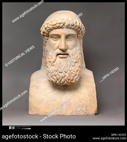 Marble herm. Period: Early or Mid Imperial; Date: 1st or 2nd century A.D; Culture: Roman; Medium: Marble; Dimensions: Overall: 19 3/4 x 12 3/4 x 12 in