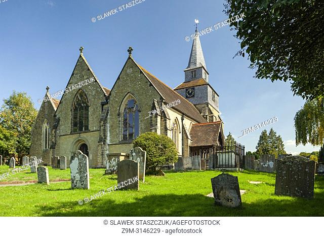 St Nicholas church in Godstone, Surrey, England
