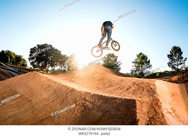 Bmx Table Top on a dirt track