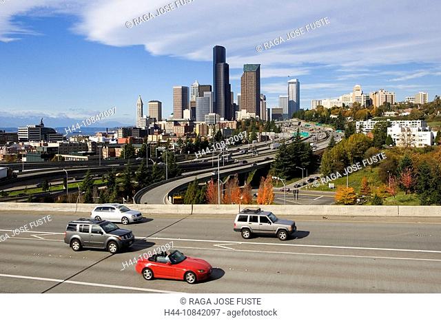 USA, America, United States, North America, Seattle city, Washington State, Downtown, October 2007, North America, aut
