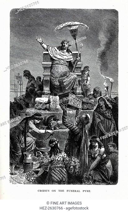 Croesus on the Funeral Pyre, 1882. Artist: Anonymous