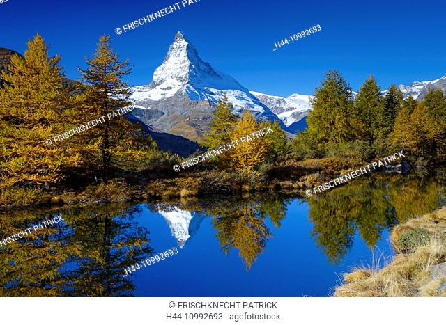 Matterhorn and Grindjisee, Valais, Switzerland