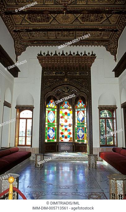 Beit Eddin Palace build by Emir Bechir El-Chehab II, interior view Lebanon, Middle East