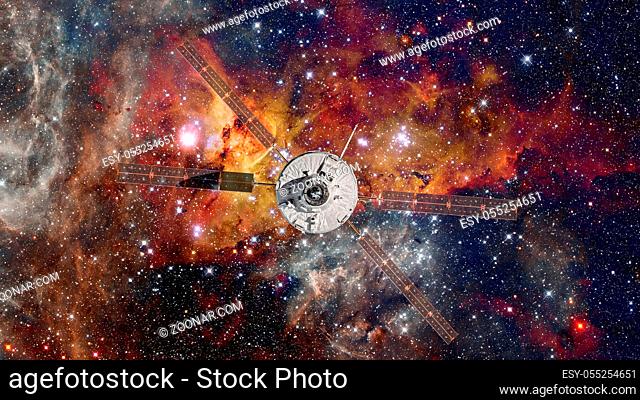 Spacecraft Launch Into Space. Elements of this image furnished by NASA