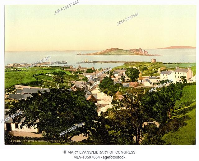 Howth and Ireland's Eye. County Dublin, Ireland. Date between ca. 1890 and ca. 1900